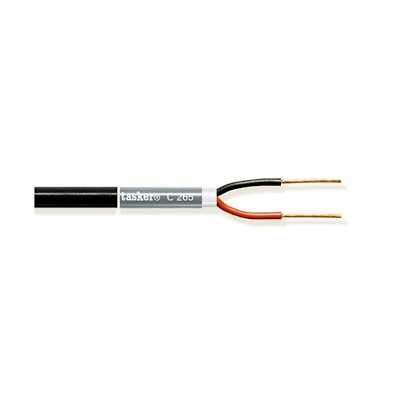Kabel til mikrofon 2 ledere 1mm2 på rulle 100m Tasker sort