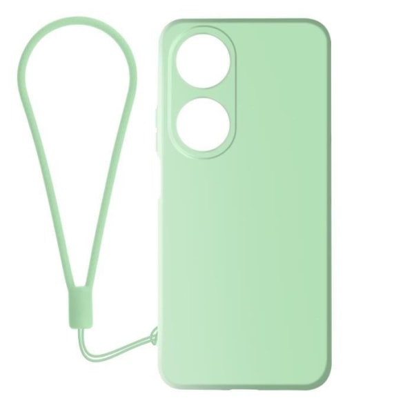 Fodral för Honor 90 Smart - AVIZAR - Silikon Soft-touch finish - Ljusgrön - Handledsrem ingår Grön
