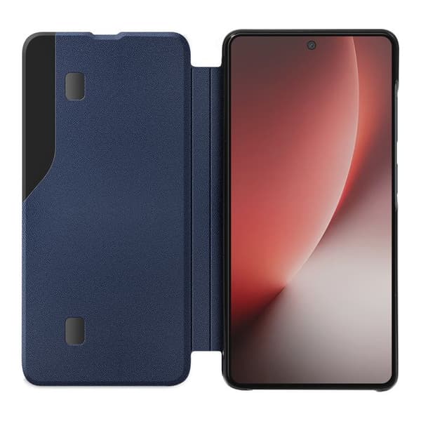 Flip Cover til Honor Magic 8 Lite Bi-Materiale Design med Støttefunktion Mørkeblå Blå