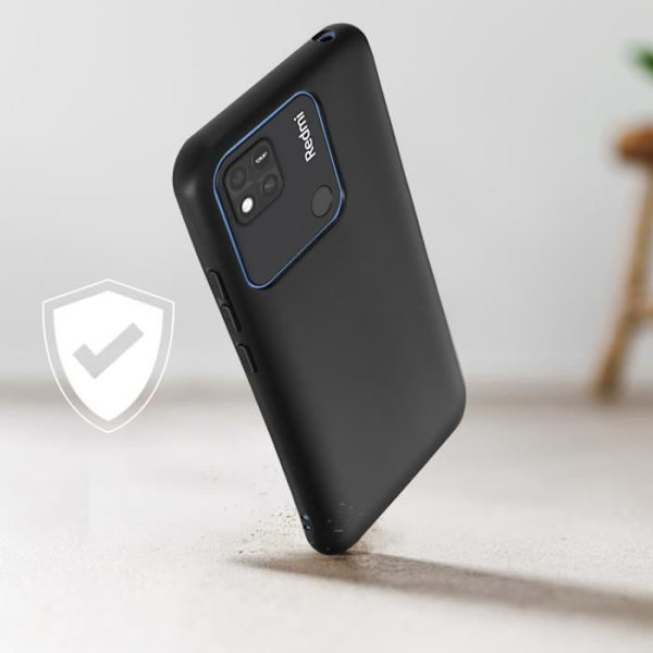 Xiaomi Redmi 10A -kotelon kestävä silikonigeeli, pehmeä joustava musta