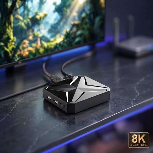 Multimedia-silta Boxi TV Yhdistetty Android 14 8K Wi-Fi 6 16 Gt Musta