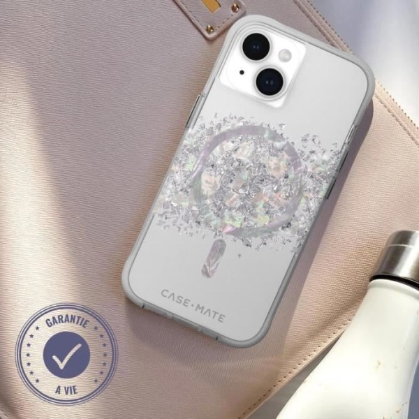 MagSafe Fodral för iPhone 15 Silikon Pearly Beads Fodral Mate Karat