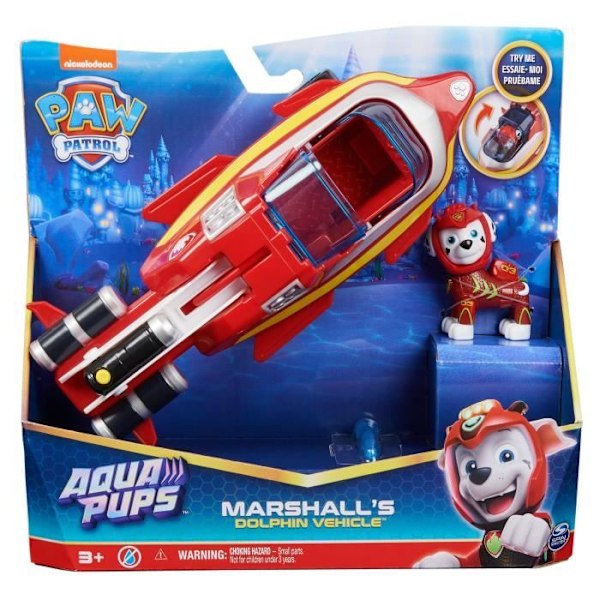 Fordon + Figurer Paw Patrol Aqua Pups - Marcus - Från 3 år