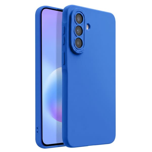Silicone cover til Samsung Galaxy A57 med forstærket kamerabeskyttelse i blå Blå
