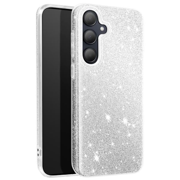 Coque Paillette för Samsung Galaxy A35 Silikon Ultra tunn Silver Grå