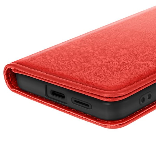 Etui för Samsung Galaxy S25 Edge Klämportfölj och Videostöd Röd Röd