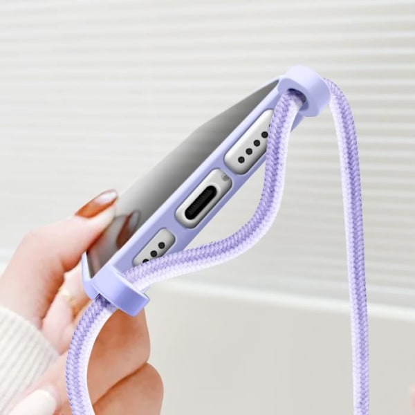 Coque Cordon Semi Rigide Soft touch för iPhone 16 Plus Lavendel Lila