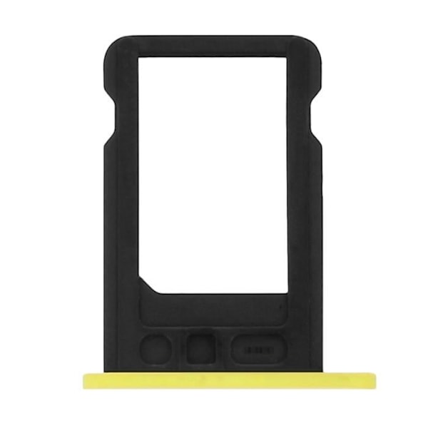 Tiroir för Nano SIM-kort - AVIZAR - Apple iPhone 5C - Gul - Ersättning - Kompatibel Gul