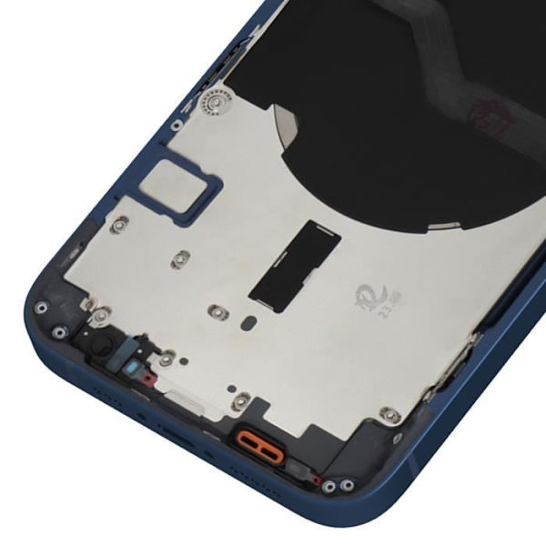 Komplet Chassi - AVIZAR - iPhone 12 - Mørkeblå - Nem Installation - Æstetisk Restaurering Blå