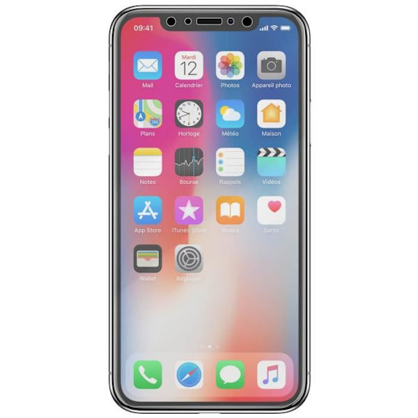 Skärmskydd - Forcell - iPhone X/XS - Ultra-tunn 0,2mm - Transparent Vit
