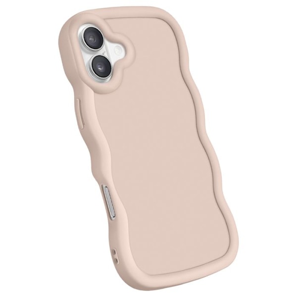 Coque til iPhone 16 Silikone Stødabsorberende serie Candy Beige Beige