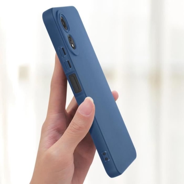 Kotelo Oppo A38 4G Silicone Matt Finish Pehmeä Touch Midnight Blue Blå