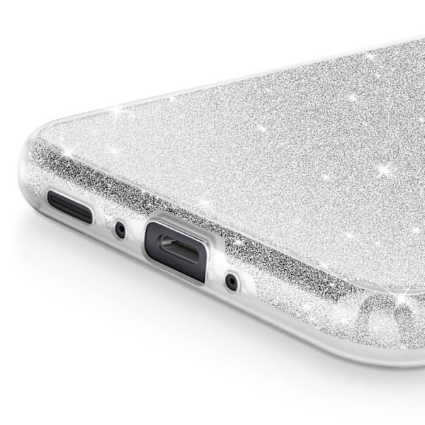 Coque Paillette för Samsung Galaxy A35 Silikon Ultra tunn Silver Grå