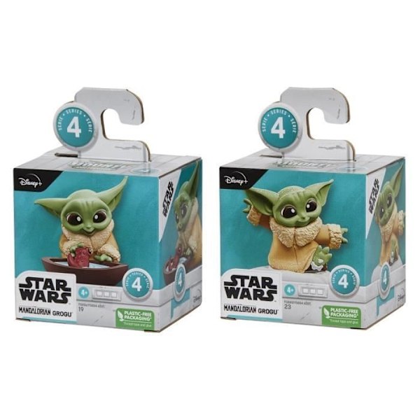 Star Wars The Mandalorian Grogu-figurer - Pakke med 2 - HASBRO - Til børn fra 4 år og opefter