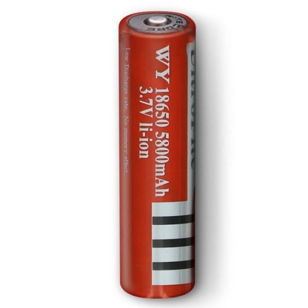 Batteri - AVIZAR - WY 18650 - 5800mAh - Lithium - Rød