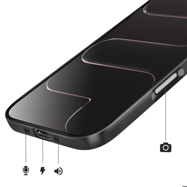 MagSafe-skal til iPhone Air, hård med glasbeskyttelse til kamera, sort Svart