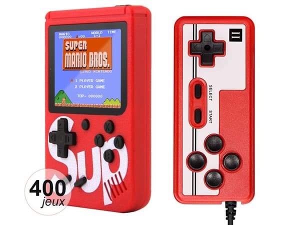 Konsol emulator - AVIZAR - Modell Sup - 400 spel - Multiplayer kontroll - Röd Röd