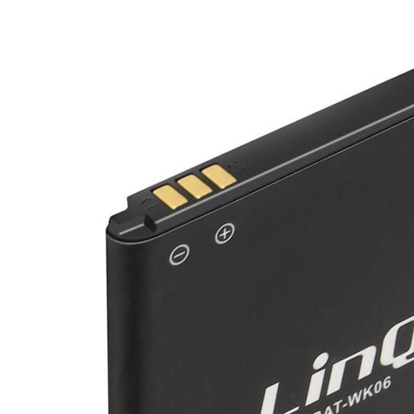 Internt batteri til Wiko Fizz - LINQ - BAT-WK06 - Kapacitet 2600mAh - Lithium Ion - 3,7 V Svart