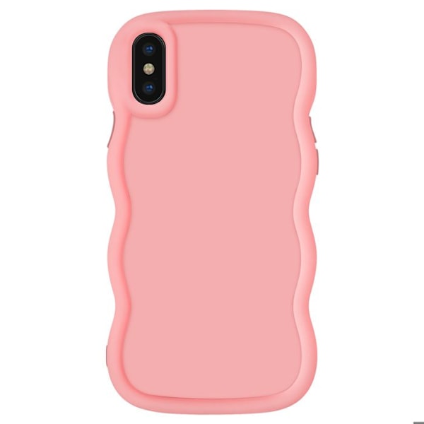 Coque til iPhone X og XS Silikone Stødabsorberende Candy Rose serie Rosa