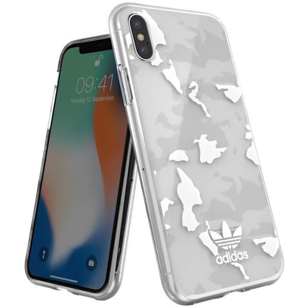 Fodral för iPhone X och XS Silikongel Slim Design Adidas Vit Vit
