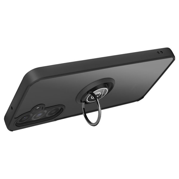 Cover til Samsung Galaxy A26 Magnetisk Ring Gennemsigtig Sort Svart
