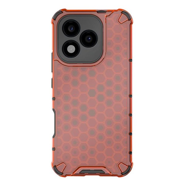 Skyddande Honor 400 Lite-skal med förstärkta hörn och röd honungscomb-design