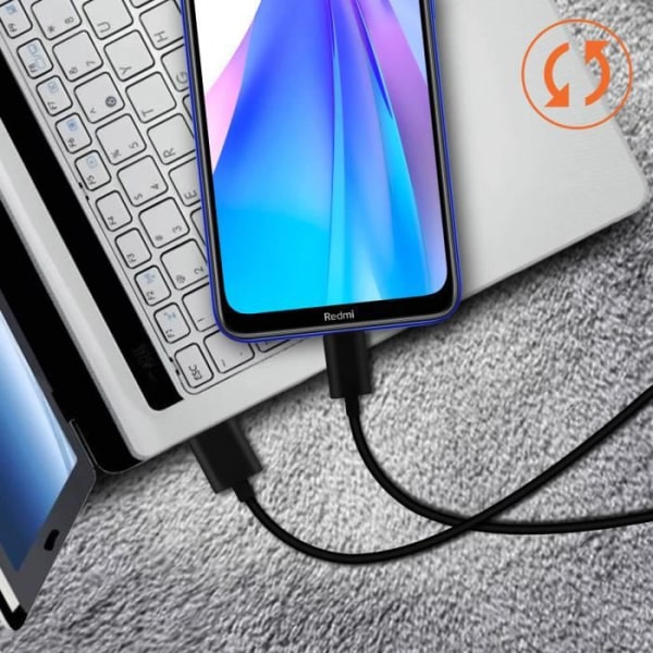 USB-USB Type C -kaapeli lataus- ja synkronointikaapeli 1,2 m alkuperäinen Xiaomi - musta