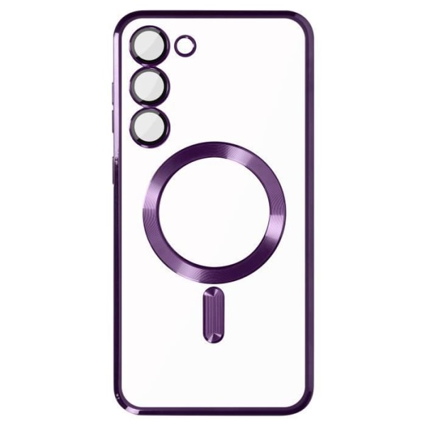 MagSafe fodral för Samsung S23 silikon kameraskydd Transparent / Lila
