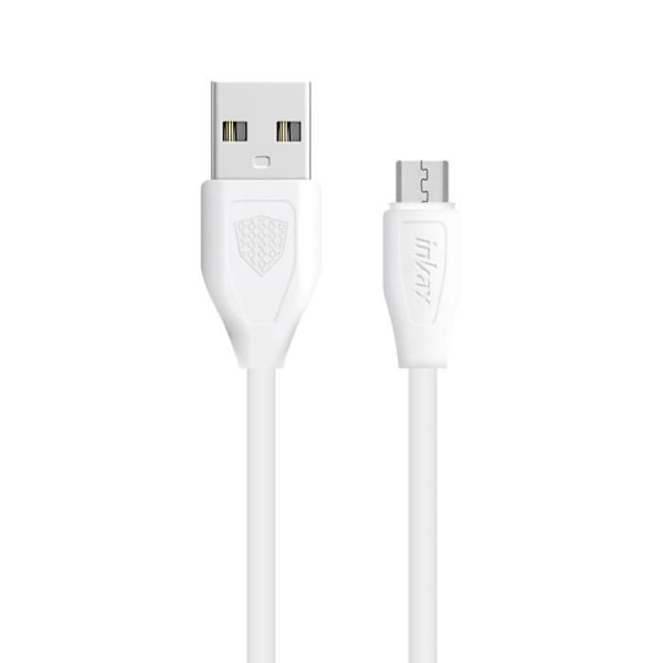 USB-mikro-USB-kaapeli 2.1A pikalataus ja synkronointi 20cm CK21 Inkax White