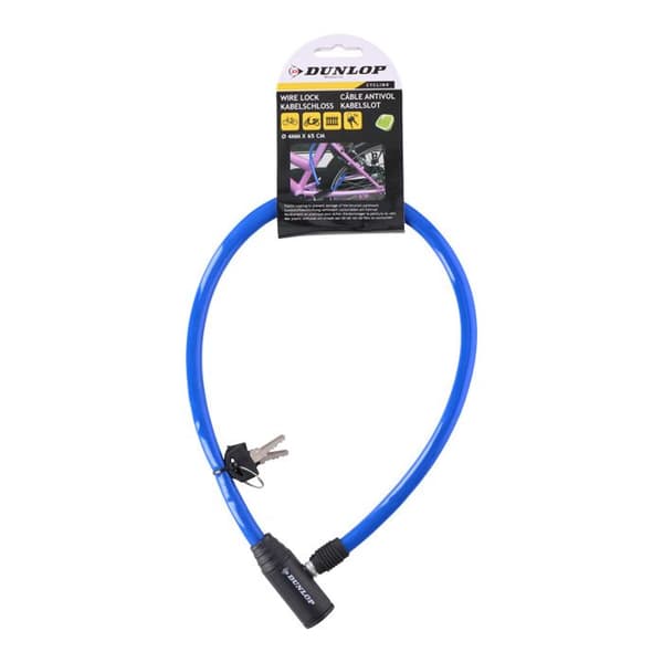 Dunlop - Kabel, cykellås (blå)