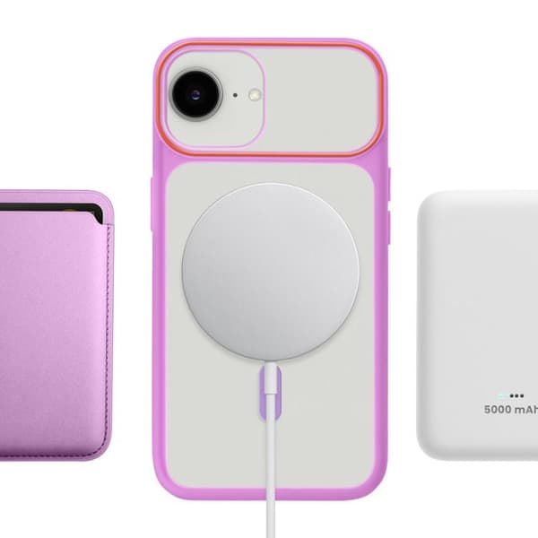 MagSafe-cover til iPhone 17e Beskyttelse i to materialer Hårdt bagside Stødabsorberende Lilla Violett