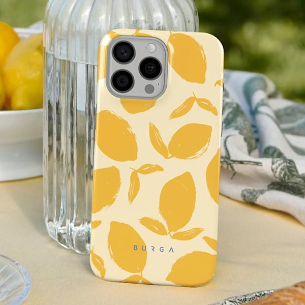 Coque MagSafe для iPhone 15 Pro Стильный Узор Лимонный Тарт Burga Желтый Gul