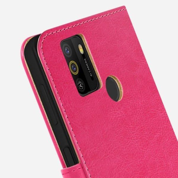 Vaaleanpunainen kotelo Logicom Solar Wallet -kiinnitykseen Rosa