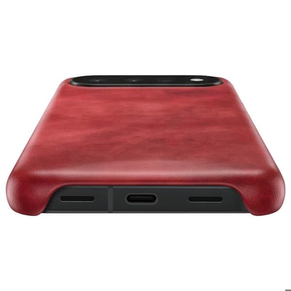 Cover til Google Pixel 11 Pro Hård Læder Effekt med Hævede Kanter Rød Röd