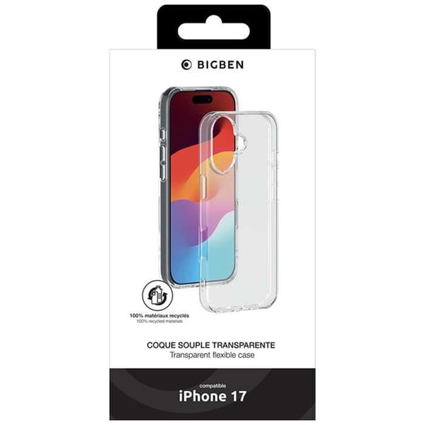 Silisoft-kuori - IPhone17 - Läpinäkyvä Vit