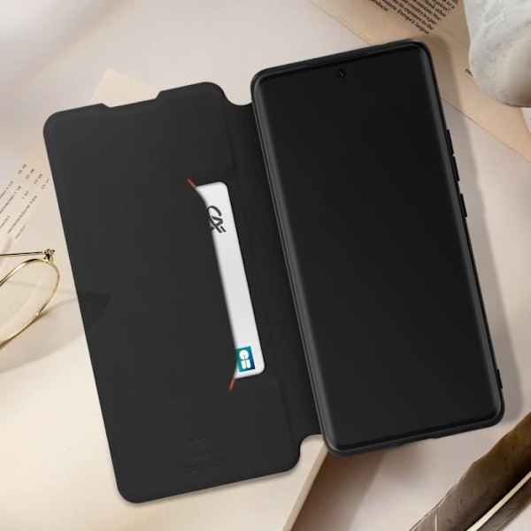 Cover til Xiaomi Redmi Note 13 Pro Plus tynd og let kortholder Lavet til Xiaomi Black Svart