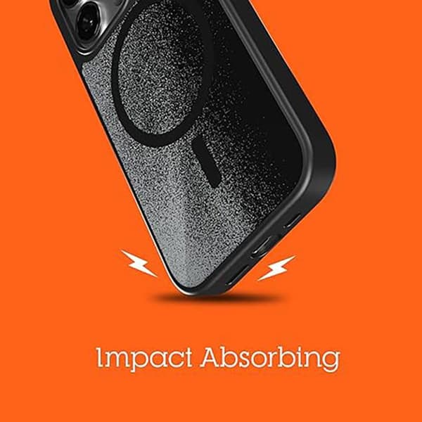 Mobilcover - bumper til telefon Stm Relax Sand MagSafe - stressreduktionsetui til iPhone 15 Pro Max (sort / grå)