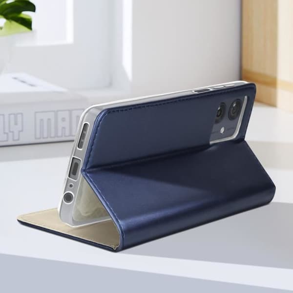 Taske til Motorola Moto G5 - AVIZAR - Wallet Function Magnetic Stand - Blå Blå