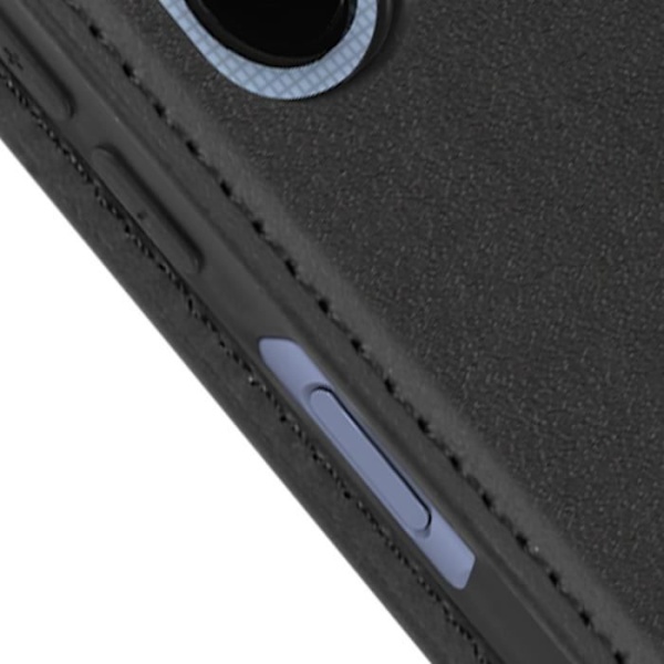 Taske til Samsung Galaxy A25 - AVIZAR - Kortholder Video Support Magnetic Flip Sort Svart