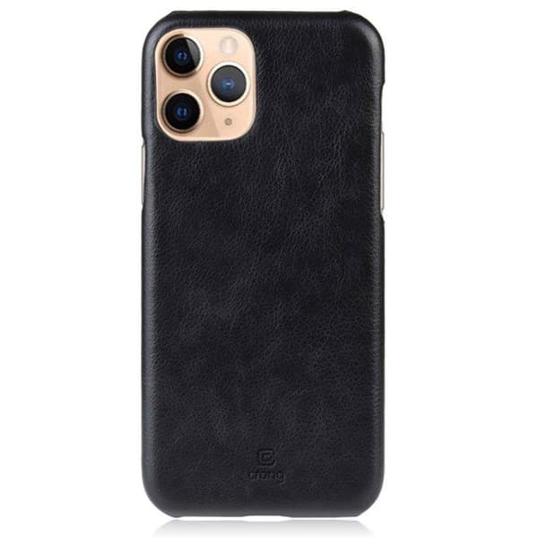 PU-læderetui - Crong - iPhone 11 Pro - Sort - Semi-rigid - Elegant design Sort