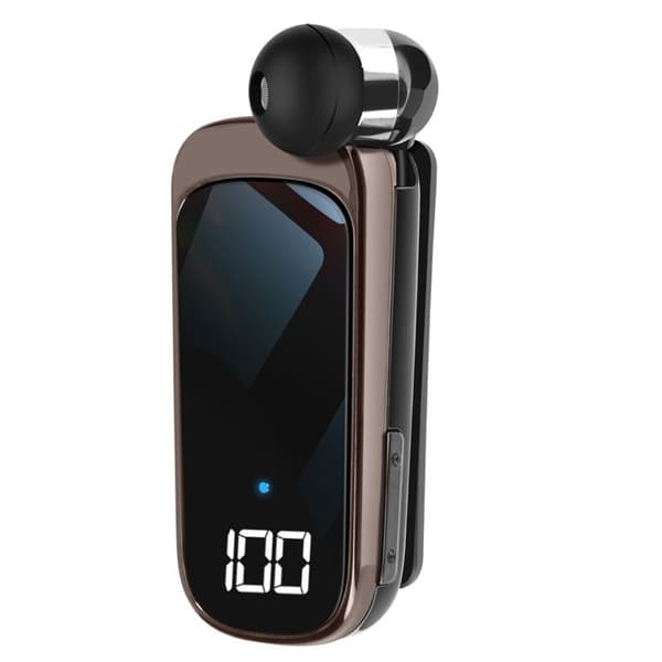 Bluetooth headset - LinQ - Black - Battery life 20h - Retractable cable - LED screen Svart