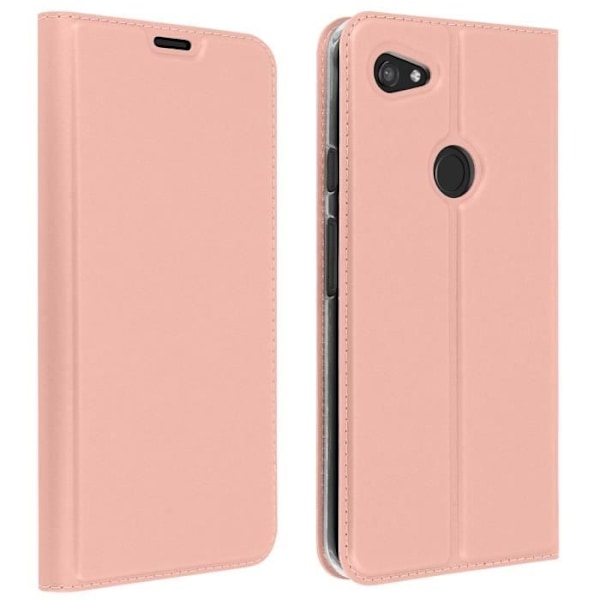Housse - AVIZAR - Google Pixel 3A XL - Rosen guld - Fleksibel - Klap Rose guld