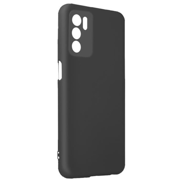 Skyddsfodral - AVIZAR - Oppo A16/A16s - Halvhård silikon - Soft-touch finish - Svart Svart