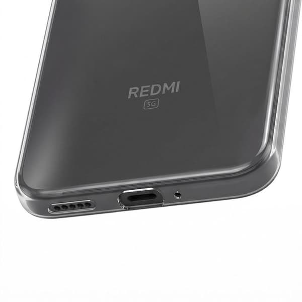 Siliconfodral för Xiaomi Redmi 17, mjukt och repfritt, transparent Vit