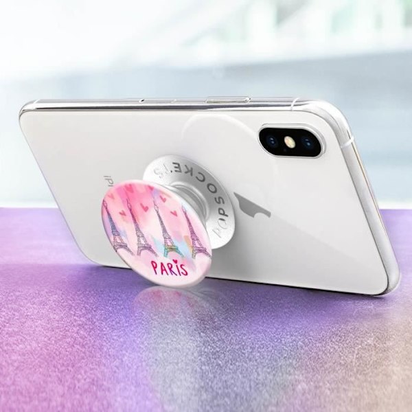 Tillbehör för smartphone - POPSOCKETS - Design Love Paris - Ultralätt - Återvinningsbar - Videostativ