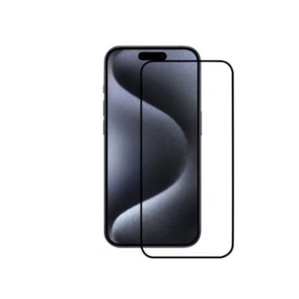 Skärmskydd - MW - iPhone 15 Pro Max - Härdat glas - 3D-design - Fodralvänlig Transparent