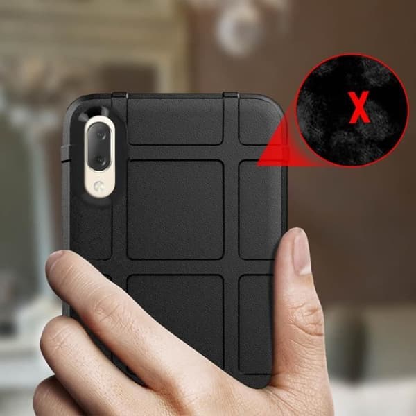 Coque - Sony - Xperia L3 - Forstærket beskyttelse - Robust silikone - Tekstur effekt Svart