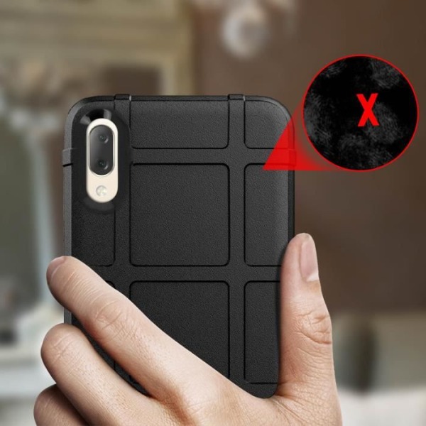Coque - Sony - Xperia L3 - Förstärkt skydd - Robust silikon - Texturerad effekt Svart