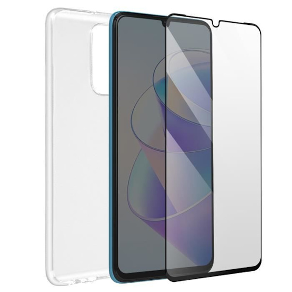 Etui til Honor X7a - BIGBEN - Blødt gennemsigtigt - 9H hærdet glas Transparent