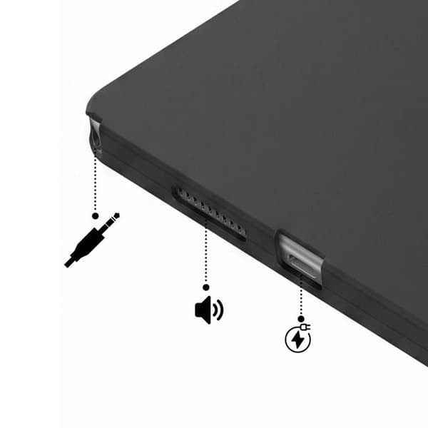Cover til Lenovo Tab 10.1 2025 Fleksibel Beskyttelse Tynd Sort Svart